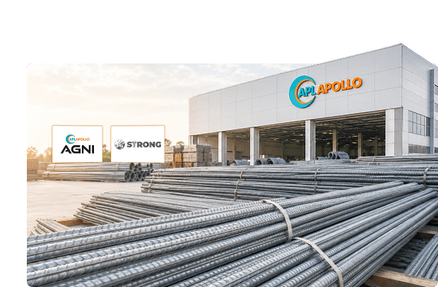 APL Apollo Agni and Strong product facility with steel bars