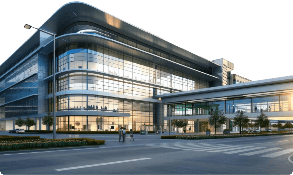 Modern corporate headquarters building